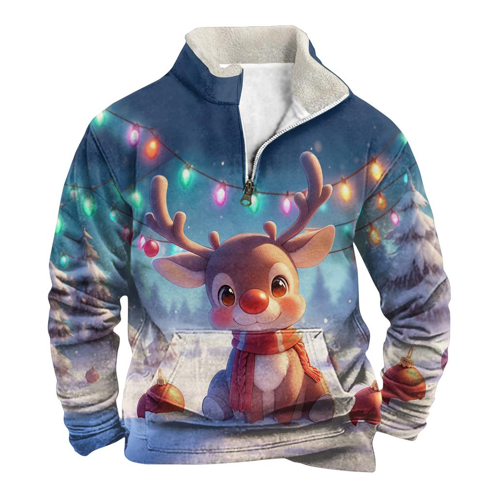 Spring And Men's Standing Collar Sweatshirt Is Outdoor Casual Sweaters Tops