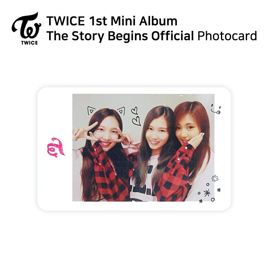 Twice 1-й мини-альбом The Story Begins Официальная фотокарточка RED WHITE Версия KPOP