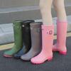 Women's Korean Fashion High-Top Waterproof Non-Slip Rain Boots – Durable Rubber Shoes