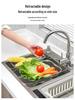 Телескопическая кухонная мойка, таз для мытья овощей и многофункциональная сушилка для посуды