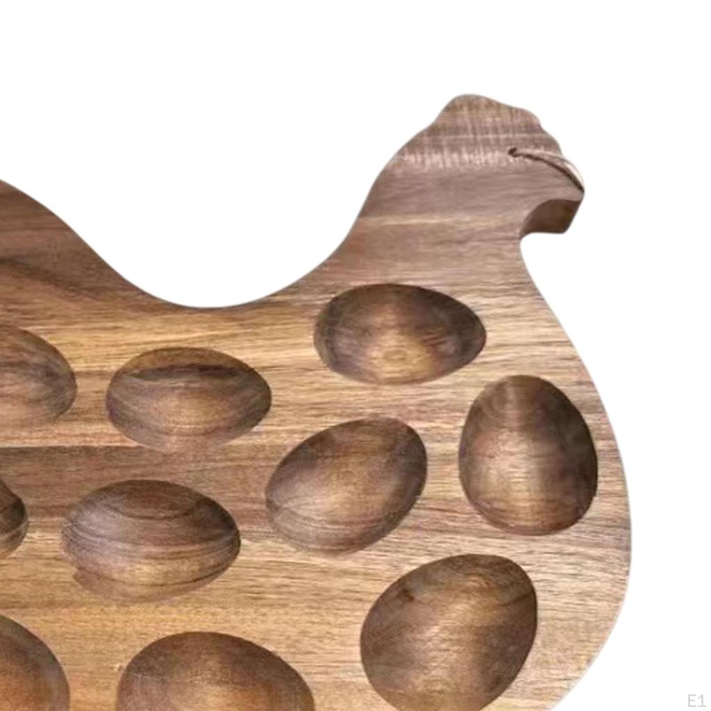 Деревянный держатель для яиц, органайзер, стойка в форме курицы, портативный деревянный поднос для суши для домашнего хозяйства