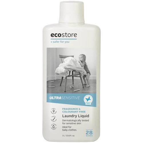 ecostore Laundry Liquid [unscented] 1l Laundry Detergent, Detergent, Liquid, Plant-derived, Skin-friendly