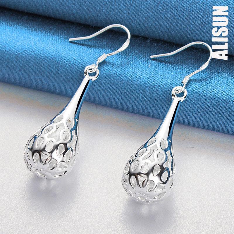 925 Sterling Silver Water Droplets/raindrops Piercing Fashion Wedding Jewelry