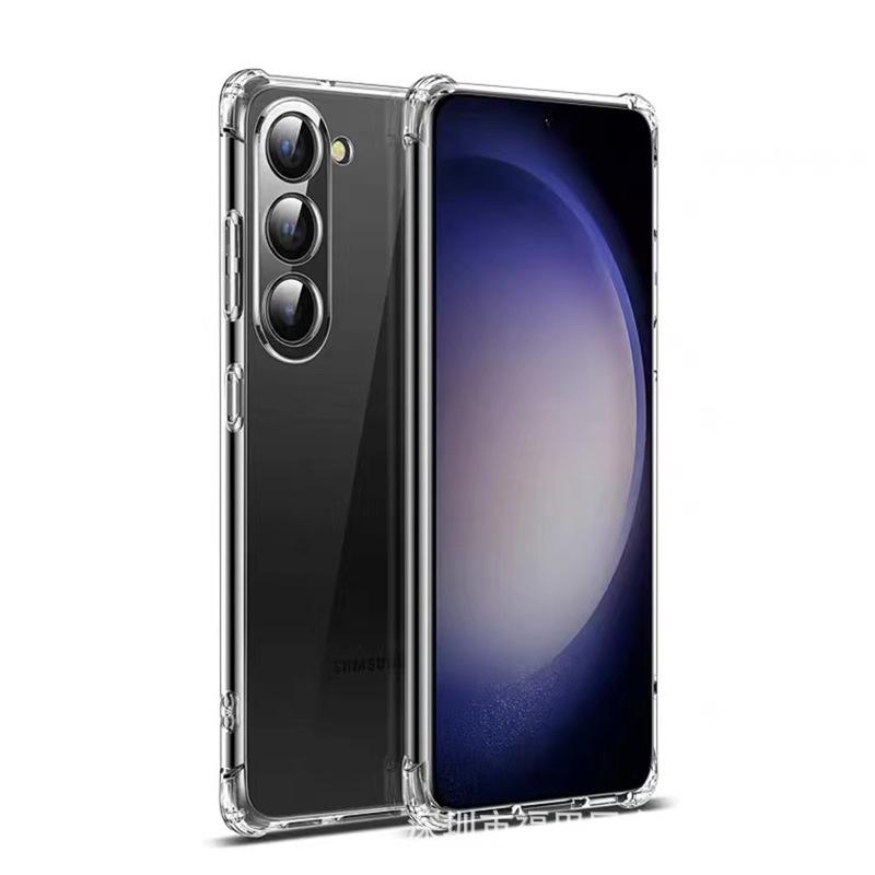 Clear Anti-Shock Phone Case for Samsung S25/S24/S23 - Reinforced Corners, Thick Protective Cover