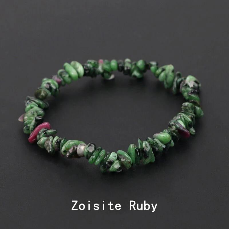 Натуральный кристалл, драгоценный камень, браслет с нерегулярным энергетическим камнем, бусины, чипсы, ювелирные изделия, аметис, аквамарин, браслеты из розового кварца для женщин