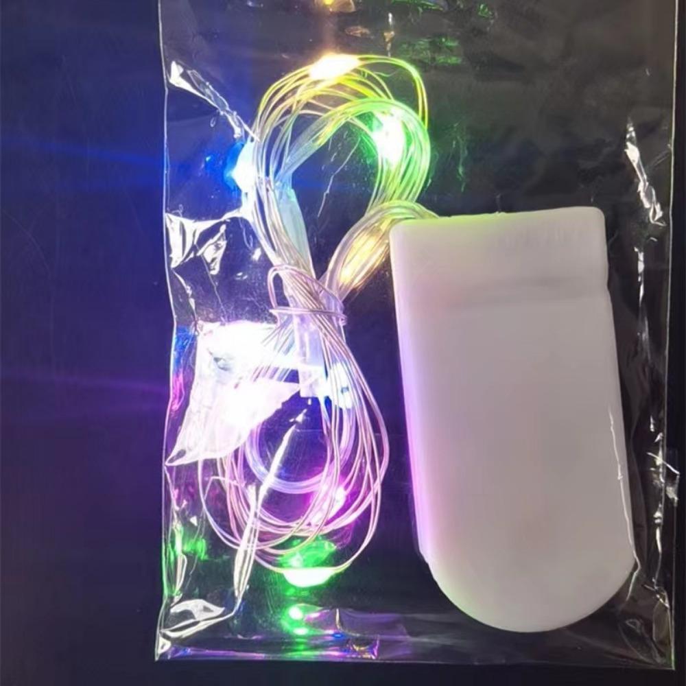 Чжоу Пэйси Молочно-белый U-образный бокс для батареек-таблеток с проводами и выключателем для гирлянд