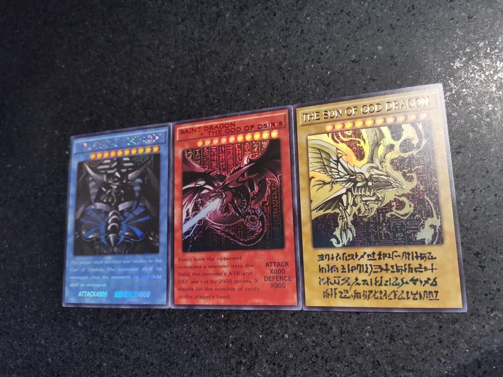 3pcs/set Diy Yu-Gi-Oh! Self Control Collect Signature Trading Flash Card Anime Cartoon Gift