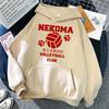 Haikyuu волейбольный клуб красный свитшот унисекс с принтом аниме модная флисовая толстовка с капюшоном повседневная одежда хип-хоп осень-зима теплые толстовки