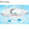 Mocsicka Фон для фотосъемки мальчиков Маленький слон Белые облака Звезды Декоративные реквизиты Душ Детский портрет Фон Студия