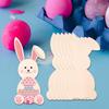 5Pieces Unfinished Slices Bunnies Eggs Cutouts for Painting
