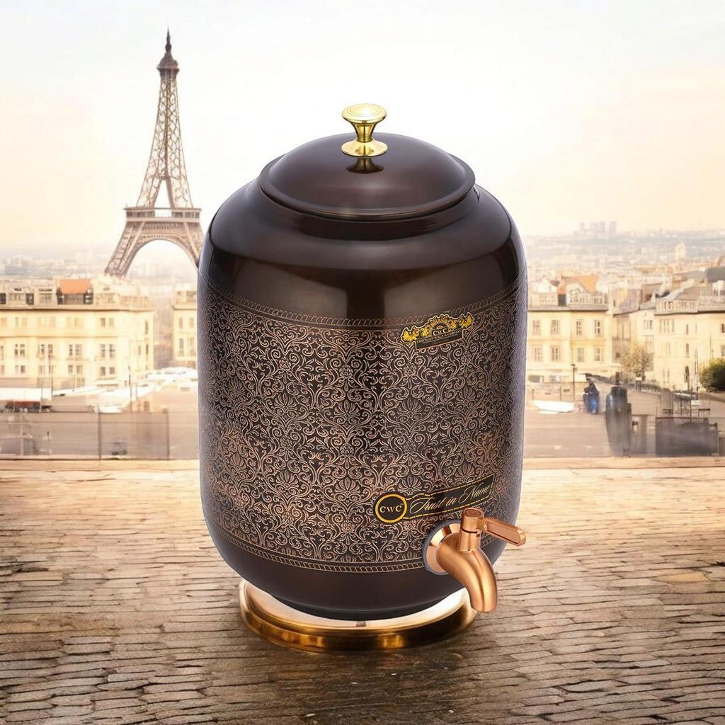 Pure Copper Dispenser Antique Itching (4 Litre)