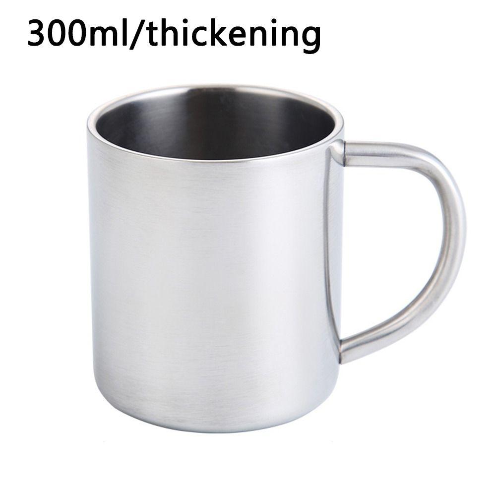 Дорожная кружка из нержавеющей стали с двойной стенкой и ручкой, кофейная кружка, чайная чашка, стакан