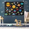 Space Felt Board Toys Early Education DIY Material Home Children Wall Games Decorations Trainin K1B5