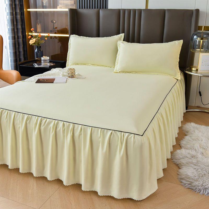 3 шт. юбка-кровать с принтом, эластичная юбка-кровать, элегантное покрывало, комплект простыней, юбка-кровать, защитный чехол для матраса, юбка-кровать