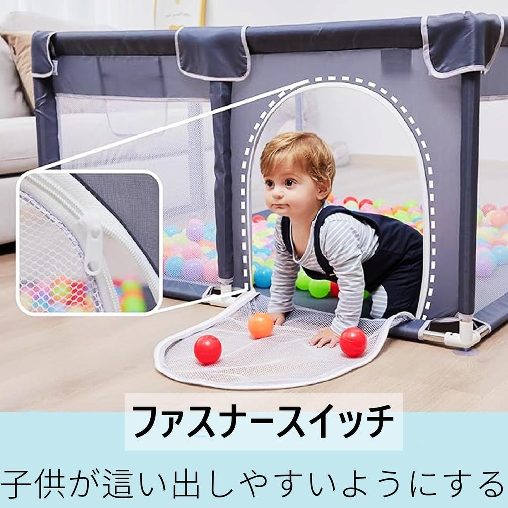 Playpen with Play Mat 120x120cm Baby Small with Door Baby Fence Folding Baby Playpen Circle Easy To Assemble Washable Storage Bag Included Japanese