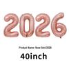 2026 Large Foil Number Balloons Set: 32'' & 40'' for New Year's Celebrations