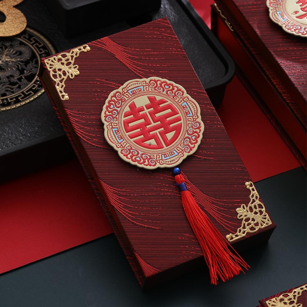Retro New Year Red Envelop Paper Money Pocket Blessing Wedding Box