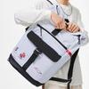 Li Ning Sports Basketball Series CBA Professional Casual Versatile Large Capacity Polyester Student Backpack Unisex Backpack White ABST027-2
