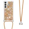 For Samsung Galaxy S24 FE TPU Case Quicksand Design Phone Cover with Lanyard