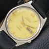 JAPAN VINTAGE SEIKO 5 AUTOMATIC 7009A MENS GOLDEN COLOR DIAL WATCH A702340-5 R124-a702340