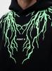 Men's Oversized Hoodie Black / Fluo Point X Storm M