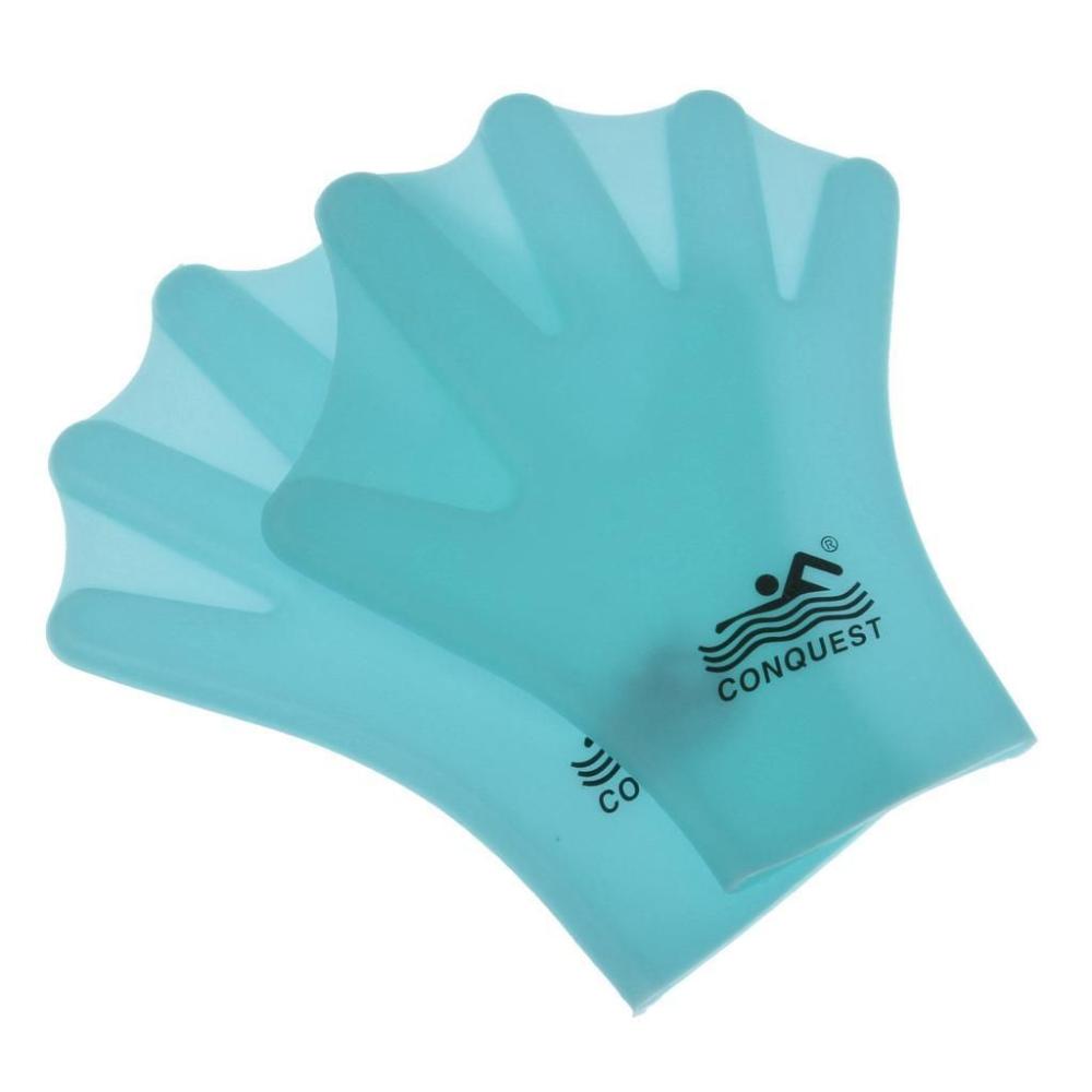 Kids Adults 1 Pair Swimming Gloves Hand Paddle Webbed