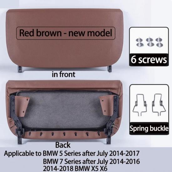 Leather Car Seat Backrest Panel Storage Pocket Cover For BMW 5 7 Series 5GT F10 F11 F01 F02 F07 2008-2017