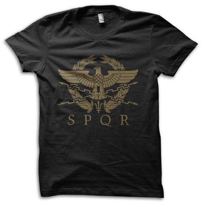 SPQR Римский Гладиатор Императорский Золотой Орел Армия Кино Ссылка Футболка M5817