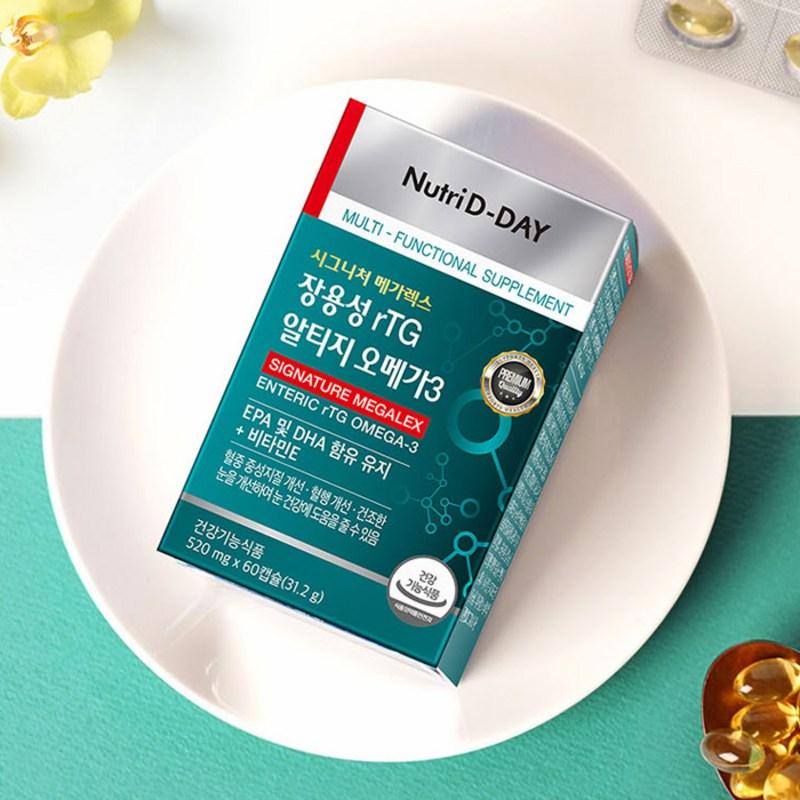 Nutri D Day Кишечнорастворимая rTG Альтиге Омега 3, 60 таблеток, 1 шт.