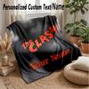 The Clash Custom Flannel Throw Blanket Print Your Name Text Soft Warm Blanket Holiday Present