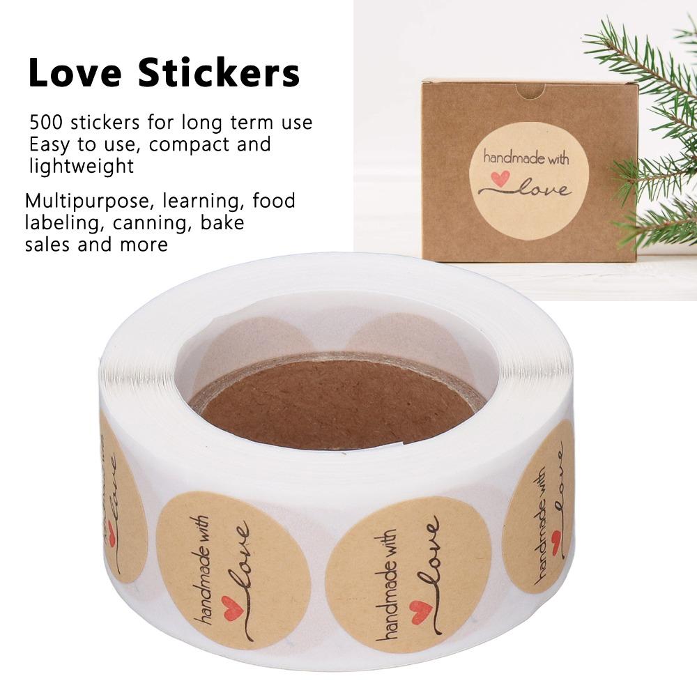 Round Shape Round Label Stickers Kraft Material Seal Labels Kraft Paper Stickers Envelope Sealing
