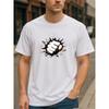 Футболка с принтом Holey Fist Bold Power Wind | Легкая, с круглым вырезом, коротким рукавом, подходит для повседневной носки и дома, Мужская одежда