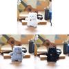 Charming White Black Grey Cat Plush Keychain Soft And Cuddly For Bags