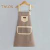 Женский фартук с регулируемым ремешком, маслостойкий корейский стиль, милый фартук с легко чистящимся ремешком для выпечки