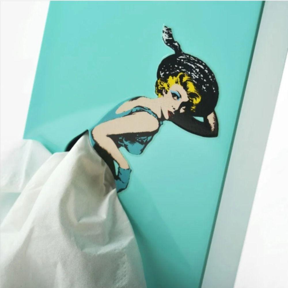 Retro Classy Girl Tissue Box Waterproof Tissue Boxes Gifts Storage Case Living Room