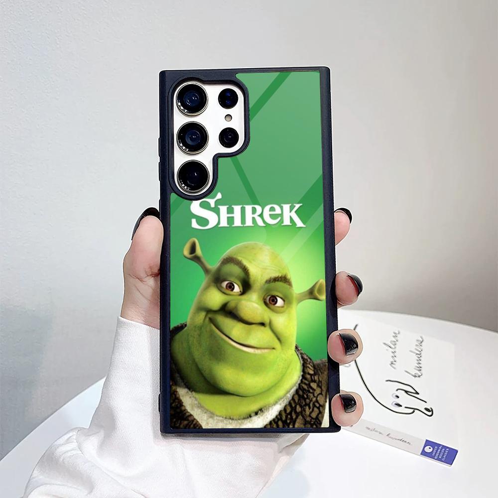 Милый забавный M-MovieS S-Shreks Задняя крышка чехла для Samsung Galaxy S26 S25 S24 S23 S22 S21 S20 FE Edge Pro Plus Ultra PC+TPU Чехол
