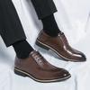 Мужская обувь большого размера, деловая обувь, модная мужская обувь для ужина, кожаная обувь, тренд, британский стиль, низкий верх, повседневная кожаная обувь