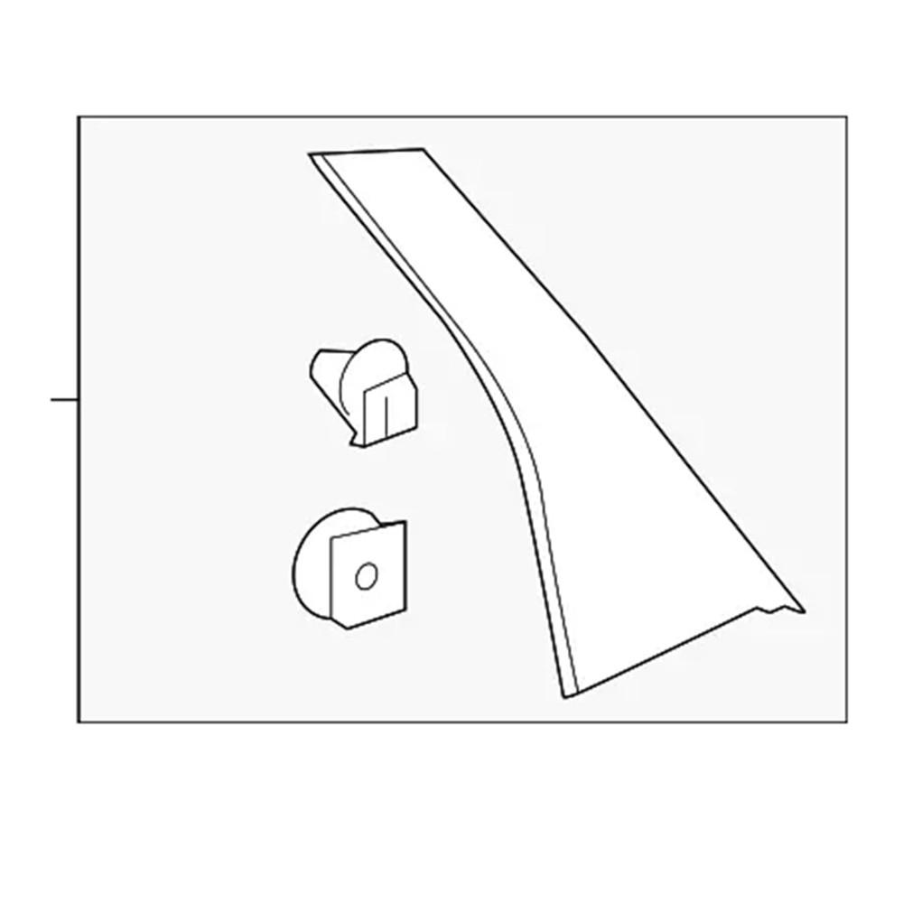 For 18-22 Honda Accord Black Gloss Left Rear Door Pillar Garnish (72761-TVA-A02)