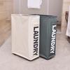 Corner Slim Foldable Oxford Cloth Laundry Basket Bin Mesh Drawstring Dirty