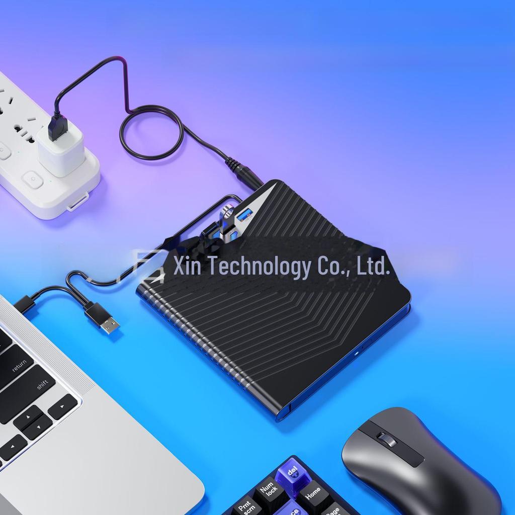 Многофункциональный внешний DVD-рекордер с интерфейсом USB-C и устройством чтения карт SD 7-в-1