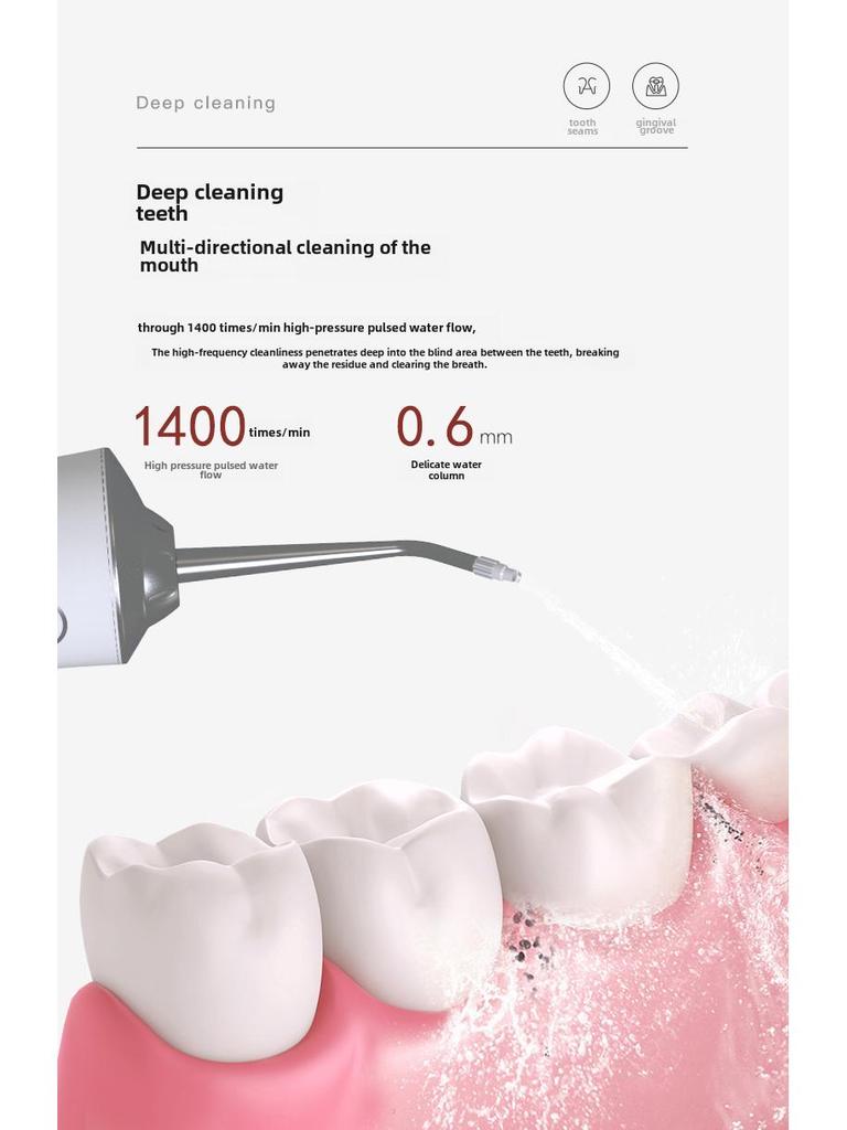 Портативный электрический ирригатор: Очиститель зубов и спрей для ухода за полостью рта.