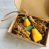 Hanger Fruit Pendant Pear Bag Pendant Multi-color Leather Keychain  Bag Ornament