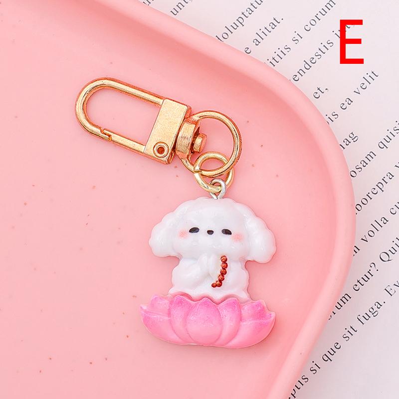 Мультфильм Будда Щенок Сидящий Лотос Сиденье Животное Брелок Милый Медведь Маленькая Свинья Кукла Сумка Подвески Брелок Украшения Подарок На День Рождения