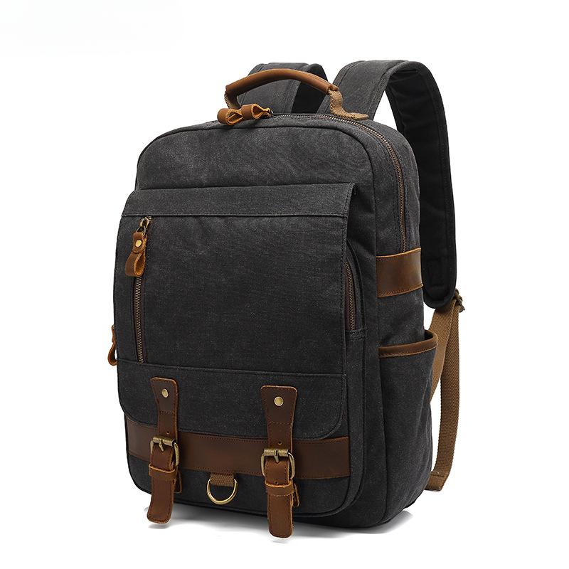 Backpack Student Outdoor Sports Retro Travel Backpack Waxed Canvas Waterproof Travel Bag Computer