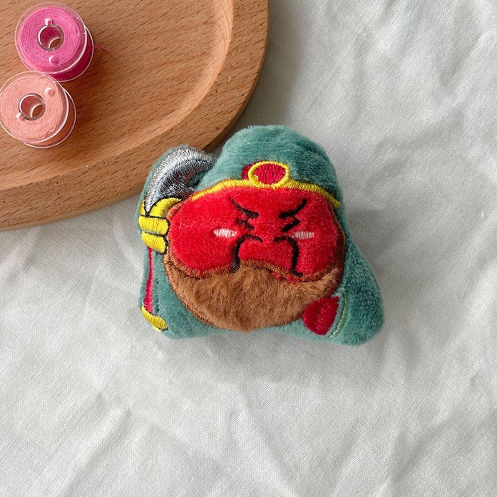 Moon Lord Chinese God Dolls Pendant Yuchi Gong Plush God of Longevity Pendant Key Decor
