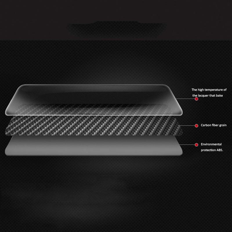 A42M-Armrest Box Protective Covers Carbon Fiber Car Central Armrest Decorative Modification For Honda Civic 10Th 2016 2017 2018