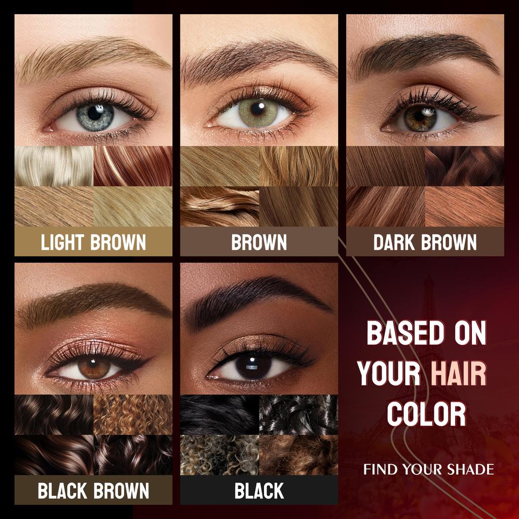 Red Tube Double-Headed Binary Eyebrow Pencil Waterproof And Non-Smudging Natural Wild Bionic Eyebrow Two-In-One Eyebrow Pencil