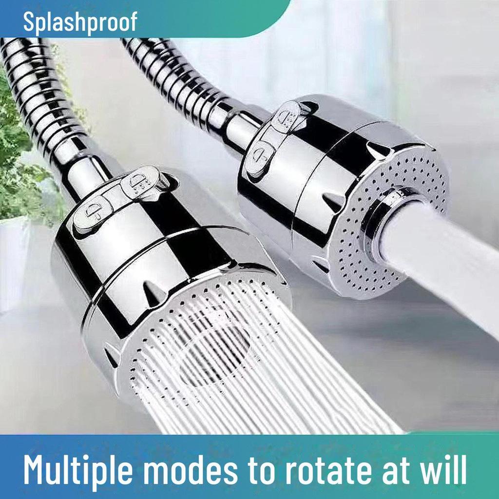 Универсальный поворотный удлинитель для кухонного крана из нержавеющей стали - брызгозащищенный фильтр-бустер