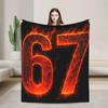 Meme Christmas Six Seven Snowman Flannel Blanket Soft Winter Throw for Kids Boys Girls Couch Chair Bed Fashion Home Decor