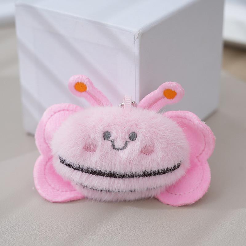 Cute Plush Cartoon Bee Keychain Adorable Stuffed Toy Doll Accessory For Bags In Yellow Purple Pink Blue Colors